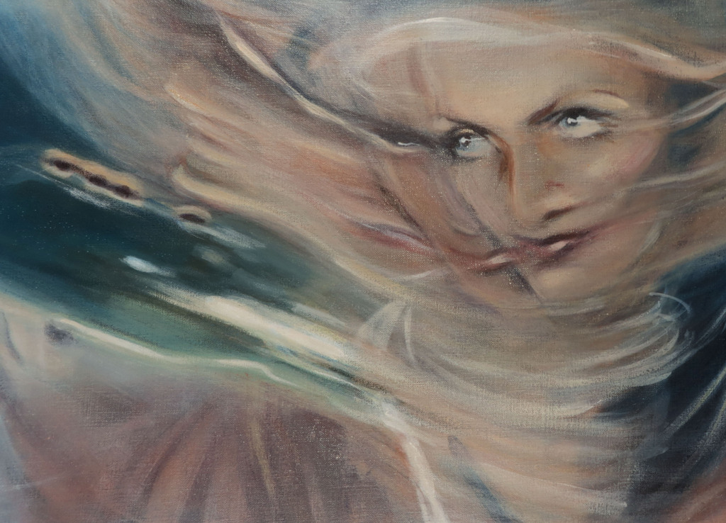 Onbekende kunstenaar: Olieverf op doek, Vrouw bij het.. - Ingelijst (Zeer Groot) kopen? Bied vanaf 50!