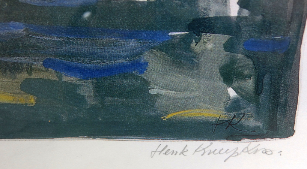 Henk Kneepkens: eigen afdruk 8/10 van een gouache, Leda en de zwaan. kopen? Bied vanaf 35!