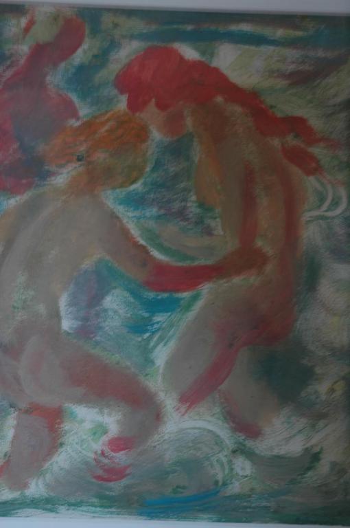 Isaac Naarden, Kinderen spelen in zee, 1938, Gemengde techniek, 30 x 40 gesign verkocht voor € 95!