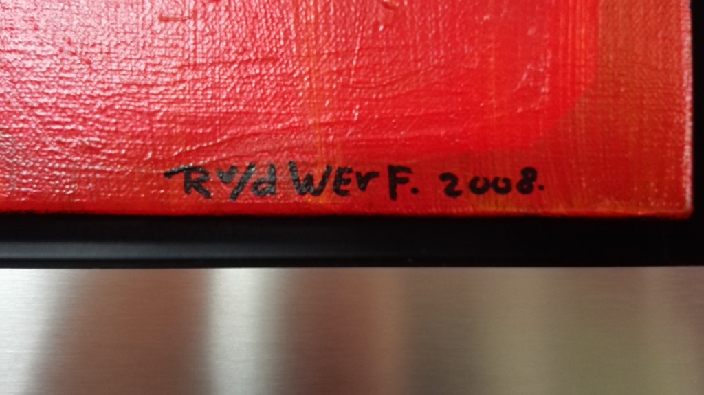 Ron van der Werf, origineel olieverf schilderij in prachtige RVS baklijst kopen? Bied vanaf 500!