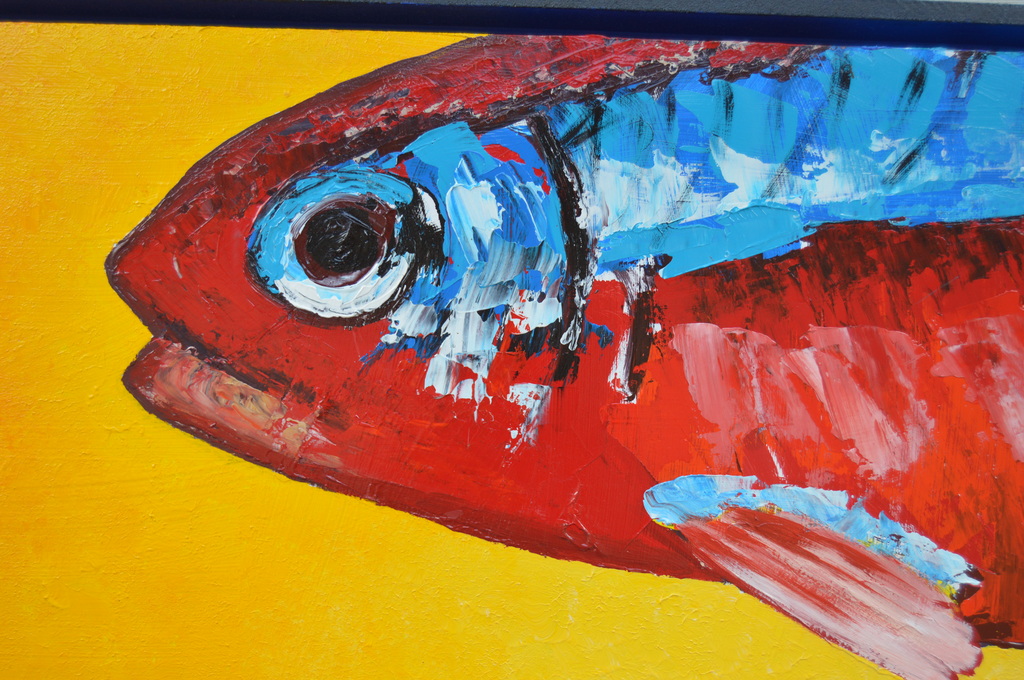 Ella Joosten: Acryl op paneel, Fancyfish kopen? Bied vanaf 150!