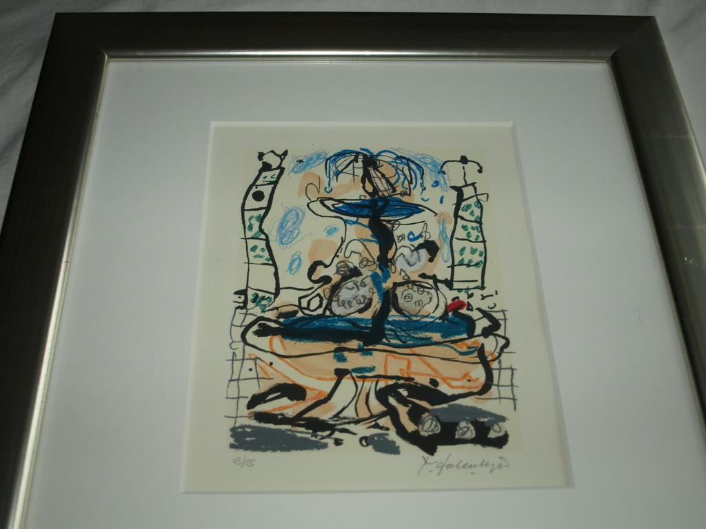 Kees Salentijn : Zeefdruk – Cobra-stijl – Gesigneerd en ingelijst – ca 1995 kopen? Bied vanaf 1!