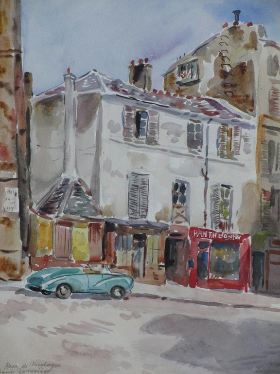 Han Krug, Sainte Genevieve Frankrijk, Aquarel kopen? Bied vanaf 50!