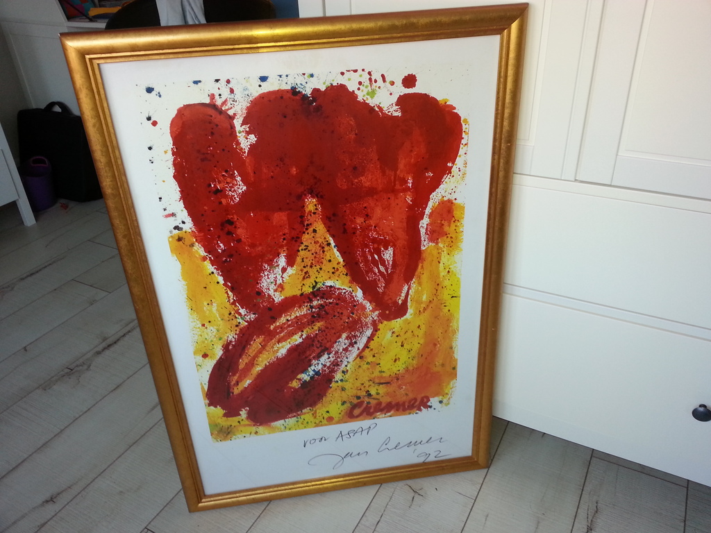 Jan Cremer - Artprint gesigneerd, hand gesigneerd en gedateerd '92 kopen? Bied vanaf 150!