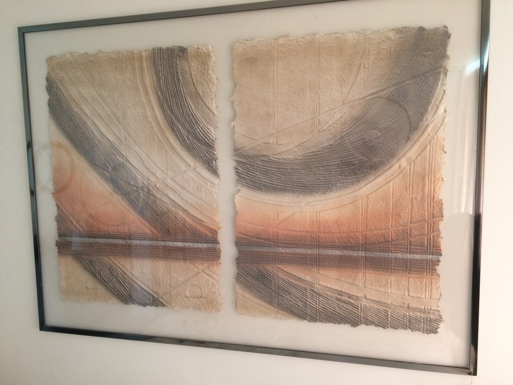  Marjorie Tomchuk, Titel: Eterna I en II. Techniek: Embossings on handmade paper verkocht voor € 50!