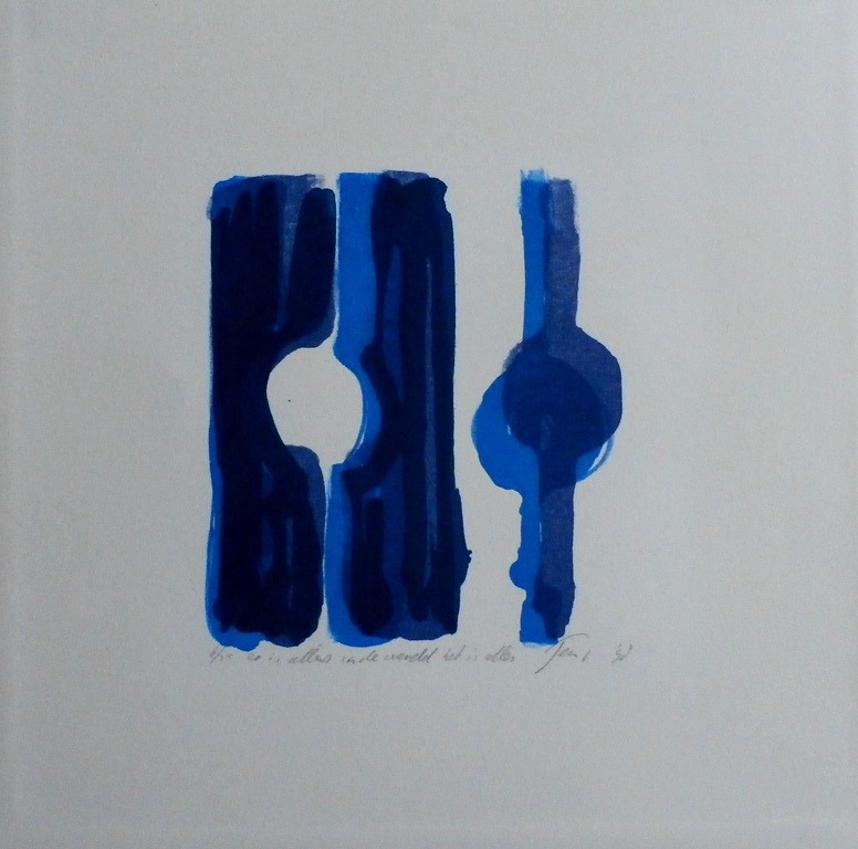 Onbekende kunstenaar - zeefdruk:Er is alles in de wereld het is alles (Lucebert) kopen? Bied vanaf 1!