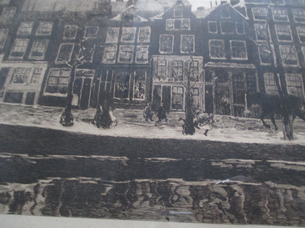 C. L. Dake sr., ingelijste ets, Lauriersgracht Amsterdam kopen? Bied vanaf 40!