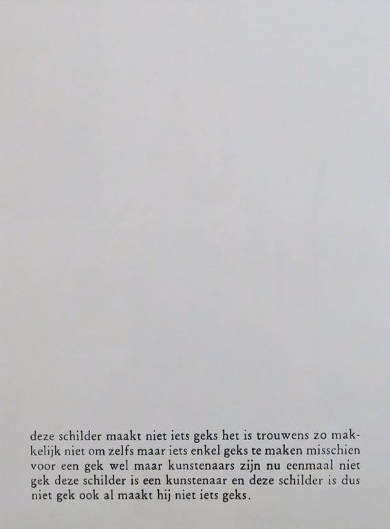 Herman Geerdink: Div.technieken, Hommage aan Jan Hanlo (gedicht) - Ingelijst kopen? Bied vanaf 1!