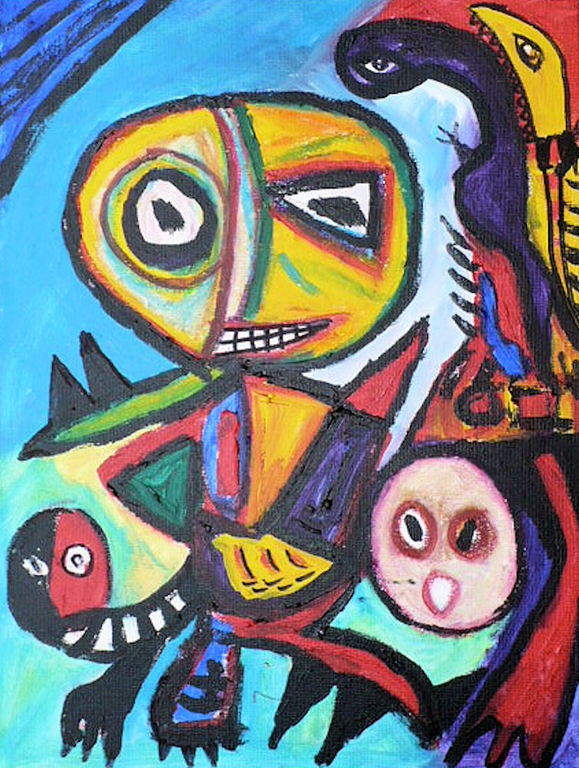 william remory; acryl op Canvaspaneel plus certificaat; vader met kind kopen? Bied vanaf 80!