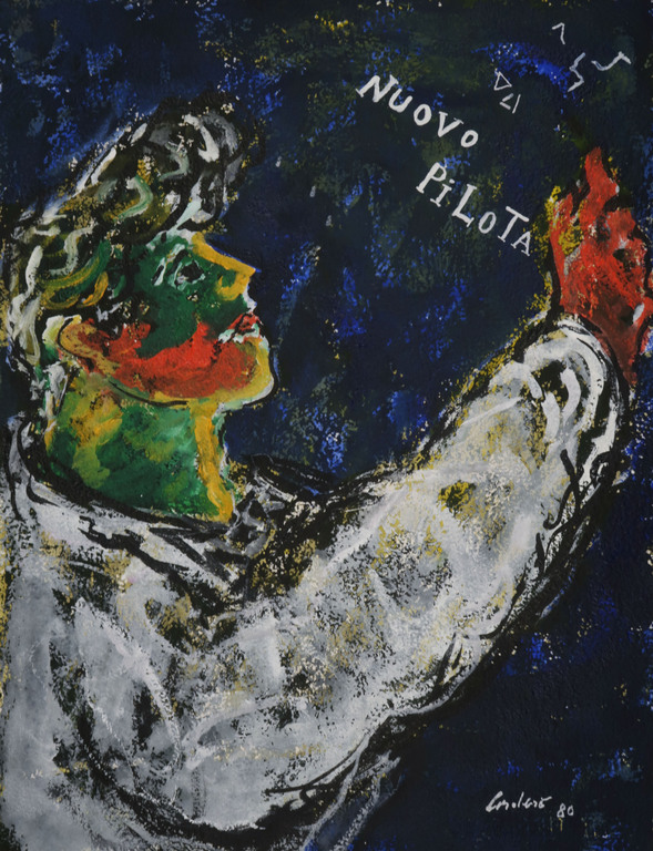 Horacio Cordero: Gouache op geschept papier, Nuovo Pilota verkocht voor € 110!