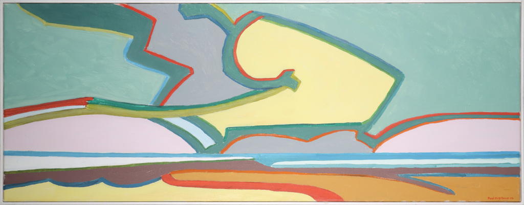 Paul Overhaus: Olieverf op doek, Gele wolk - Ingelijst (Groot) verkocht voor € 370!