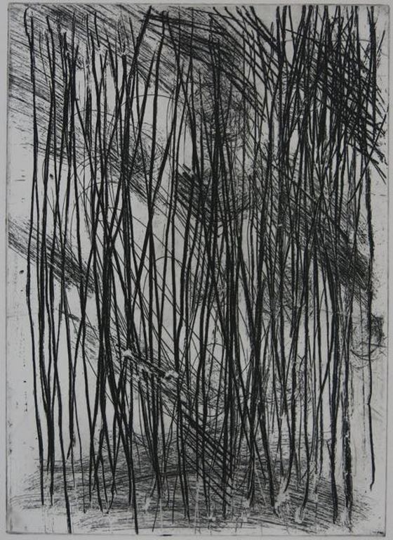 Ger Lataster: Droge naald, Abstract bos verkocht voor € 80!