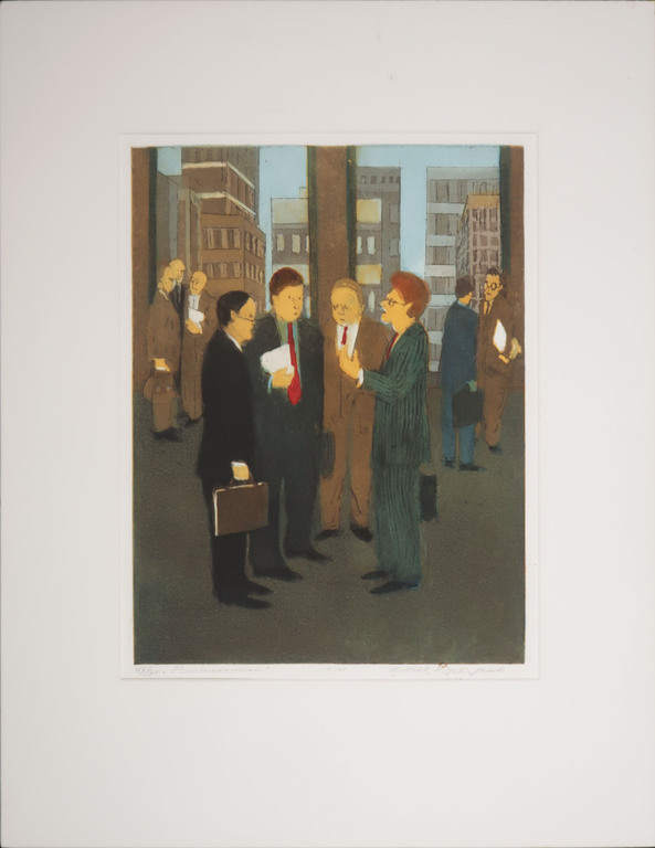 Willy Belinfante: Ets en Aquatint, Businessmen kopen? Bied vanaf 20!