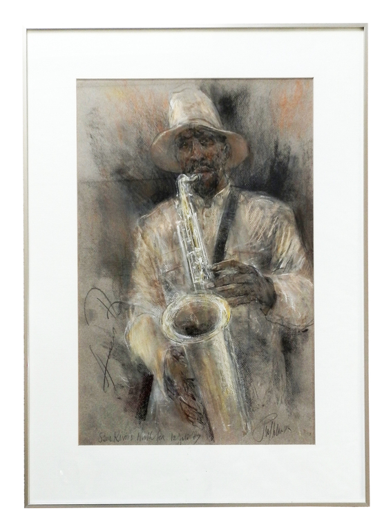 Piet Klaasse: Tekening (unica), Sam Rivers (met signatuur) verkocht voor € 261!