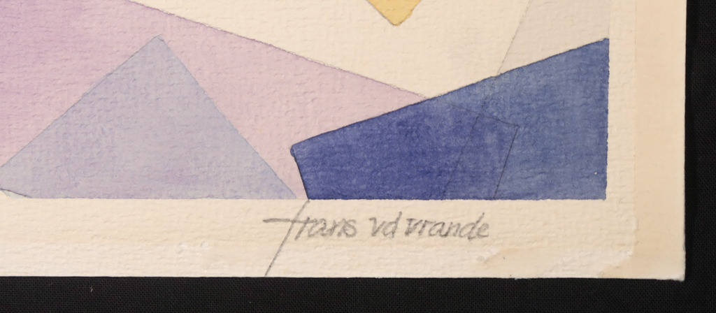 Frans van de Vrande: Aquarel, Compositie met rechthoeken II kopen? Bied vanaf 20!