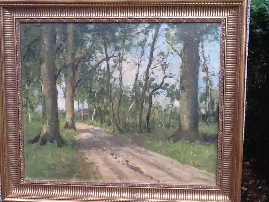 Louis Stutterheim. Laantje in Blaricum, olieverf op doek Larense School. kopen? Bied vanaf 450!