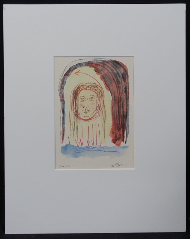 Hans Kuijs: Aquarel, Z.T. gezicht kopen? Bied vanaf 1!