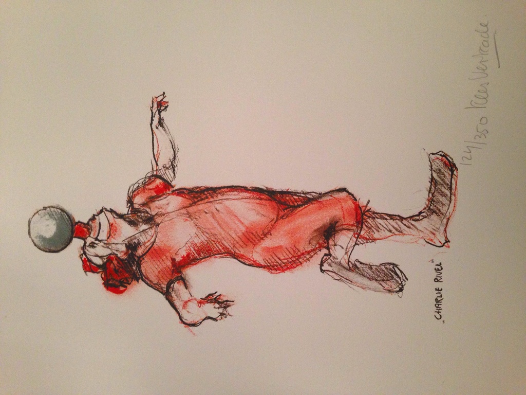 Kees Verkade, zeefdruk, Charlie Rivel kopen? Bied vanaf 150!