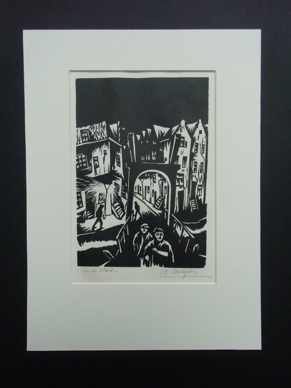 OUDE STAD   ///   HOUTSNEDE VAN HENK MELGERS kopen? Bied vanaf 140!