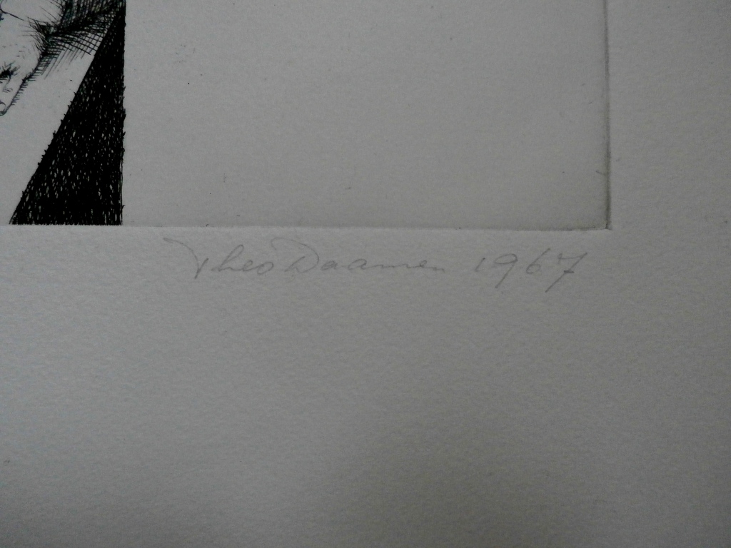 Theo Daamen - ets: Gebaar - 1967 kopen? Bied vanaf 55!