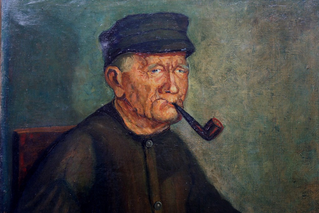 Tijmen Moll - Huizer boer - olieverf op doek - gesigneerd kopen? Bied vanaf 180!