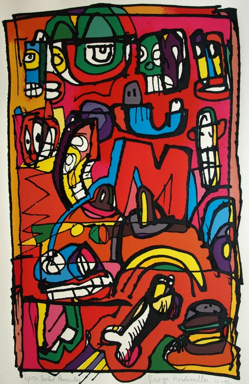 George Heidweiller : Zeefdruk – Twisted Reminder – gesigneerd – 1996 kopen? Bied vanaf 35!