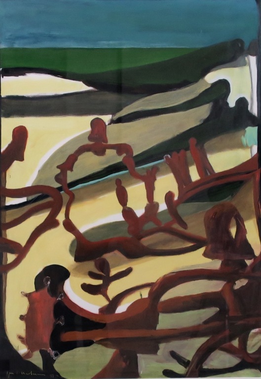 Jan Pieter Hartzema: Olie op papier, Puerta - Ingelijst kopen? Bied vanaf 35!