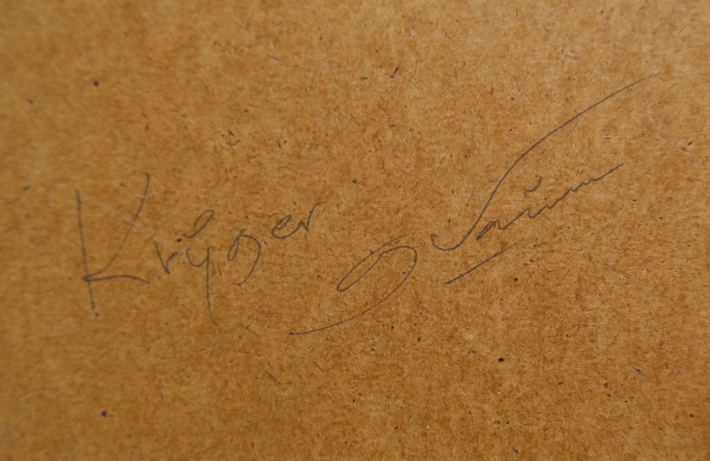 Henk Krijger - pen in zwart, waterverf in rood - Abstracte voorstelling kopen? Bied vanaf 50!