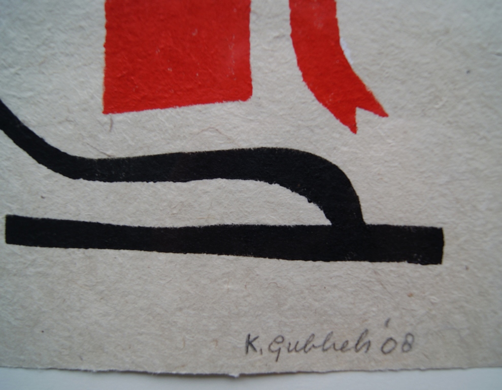 Klaas Gubbels sjabloondruk 'Baselitz'  kopen? Bied vanaf 375!