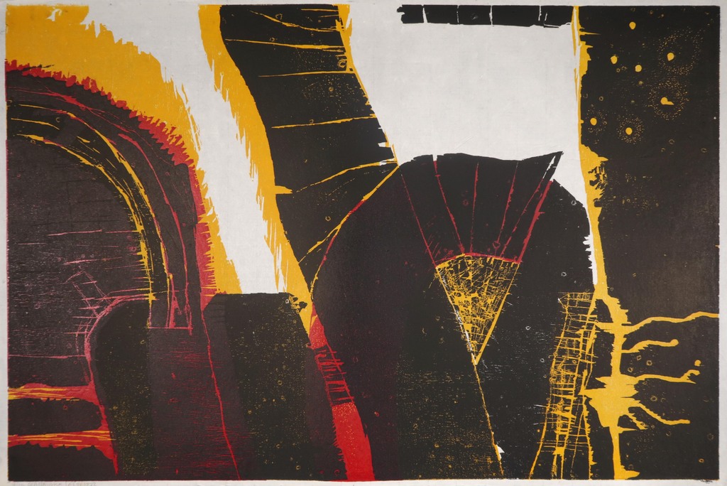 Guillaume Le Roy: Houtsnede, Abstracte compositie II kopen? Bied vanaf 70!