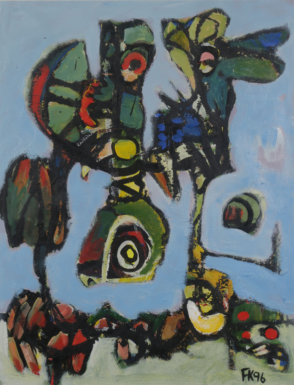 Onbekend gesigneerd: Acryl op papier, Vogels - Ingelijst kopen? Bied vanaf 35!