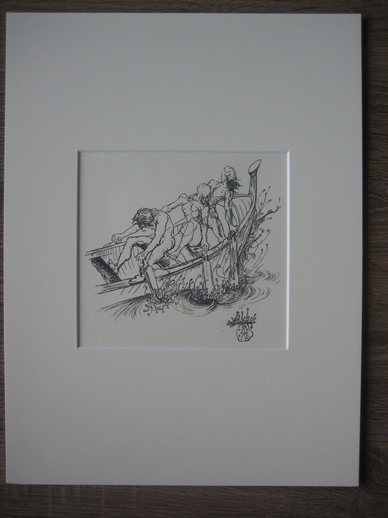 Salvador Dali - In Rowing Boat - Lithografie - oplage 2500 ex. - 1944 kopen? Bied vanaf 1!
