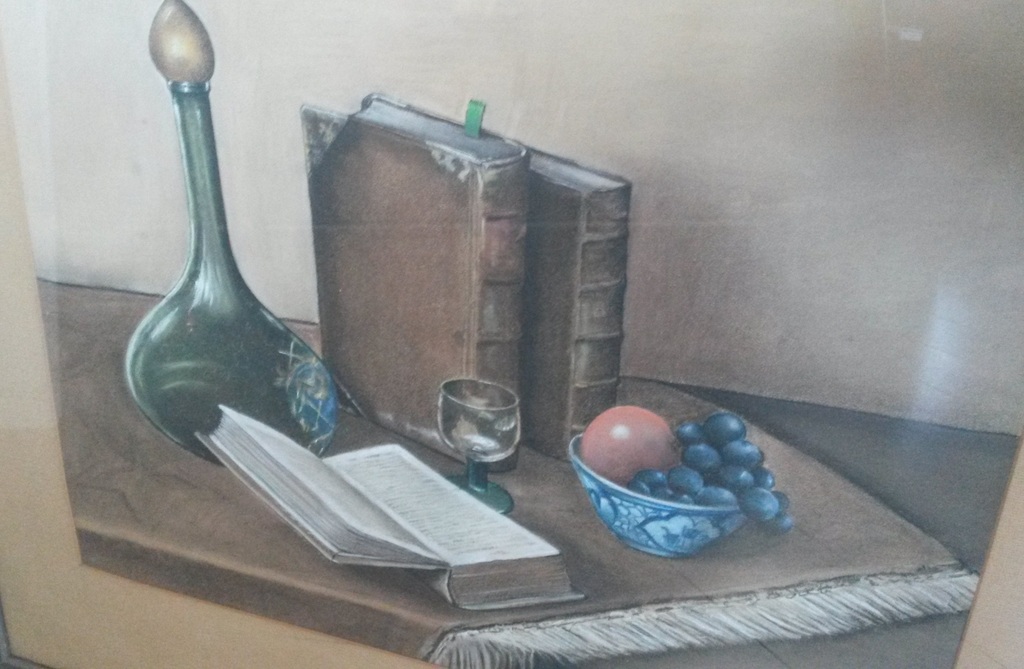 Stilleven - pastel op papier - gesigneerd kopen? Bied vanaf 40!