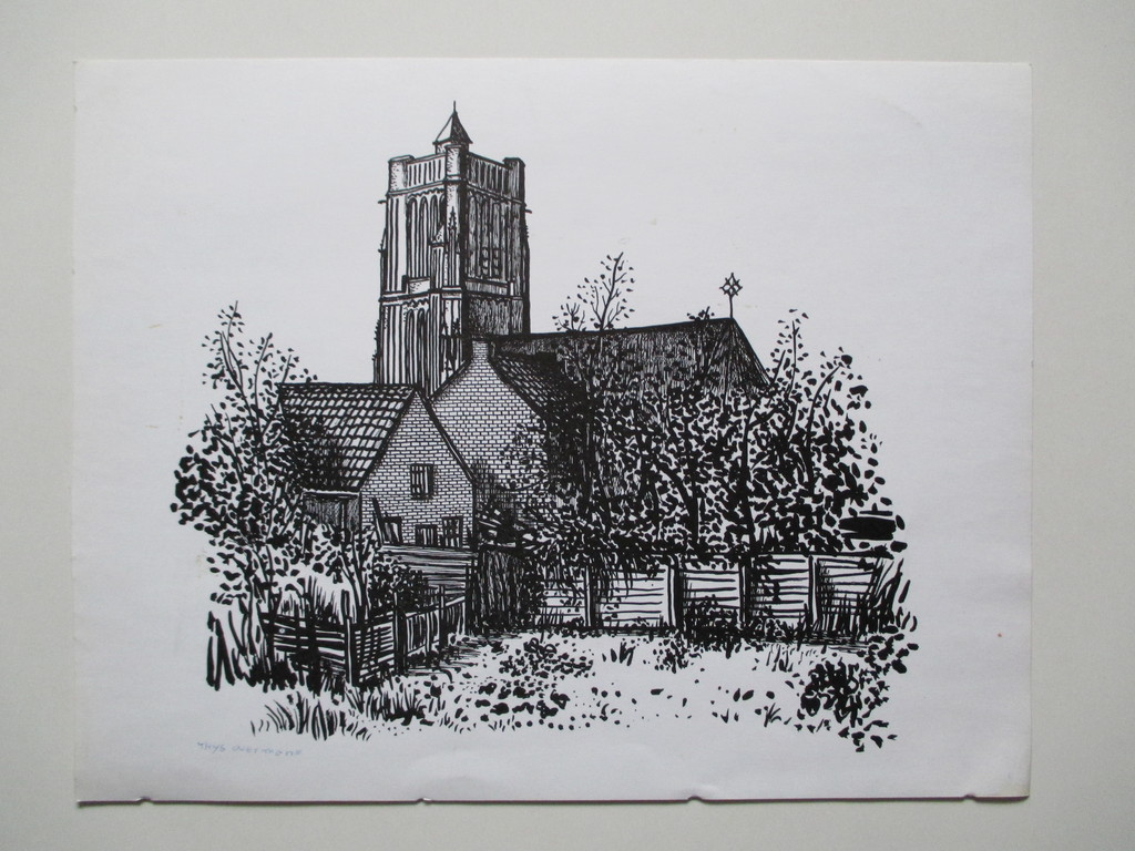 Thijs Overmans, tekening, 1974 kopen? Bied vanaf 35!