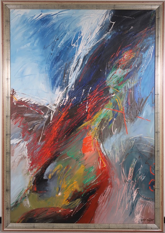 Peter Meijer: Acryl op doek, Amazone - Ingelijst (Zeer groot) verkocht voor € 450!