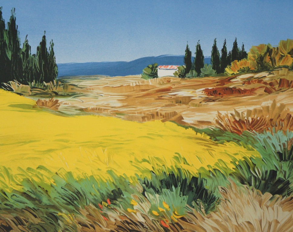 Lithografie - Zarou, Landschap kopen? Bied vanaf 25!