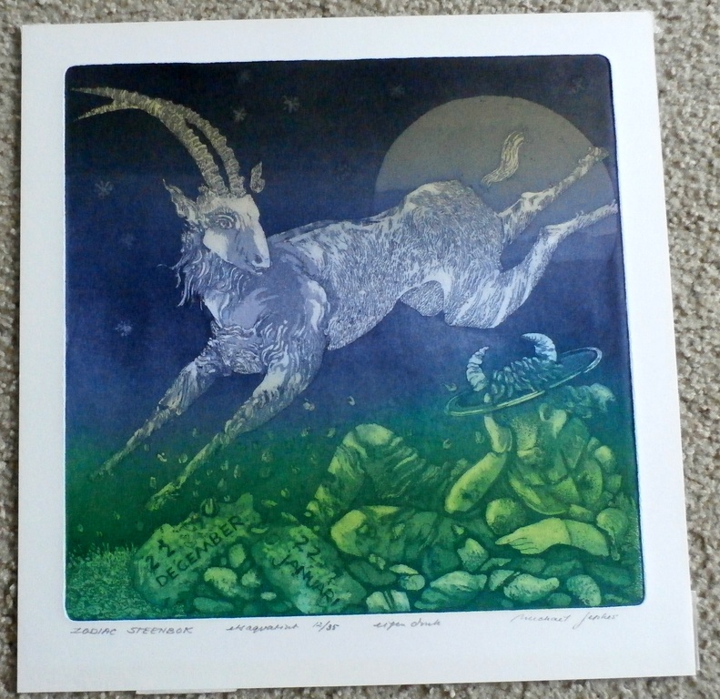 Michael Jepkes - ets/aquatint: Zodiac Steenbok kopen? Bied vanaf 50!