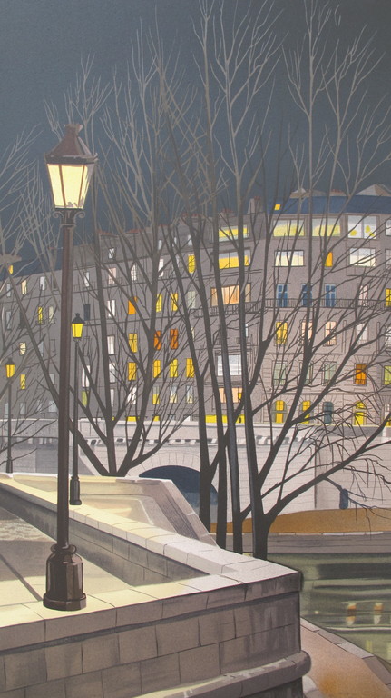 "Au bord du quai"- kleurenlithografie kopen? Bied vanaf 35!