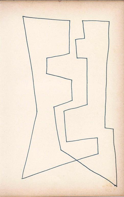 Siep van den Berg:  compositie B, originele tekening kopen? Bied vanaf 1!