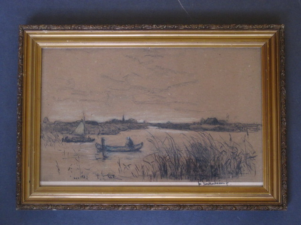 Louis Stutterheim 1873-1943 aquarel "op de plas bij Kortenhoef" gesigneerd  kopen? Bied vanaf 1!