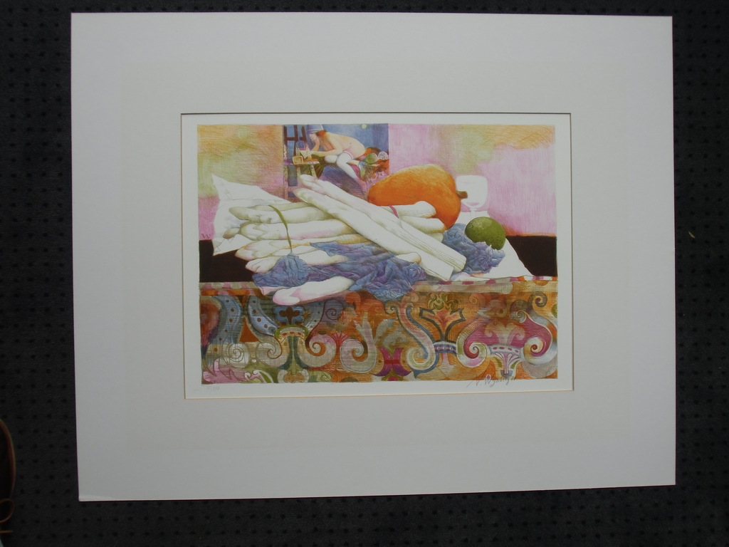 STILLEVEN MET ASPERGES  //  KLEURENLITHO VAN NICOLAAS WIJNBERG kopen? Bied vanaf 100!