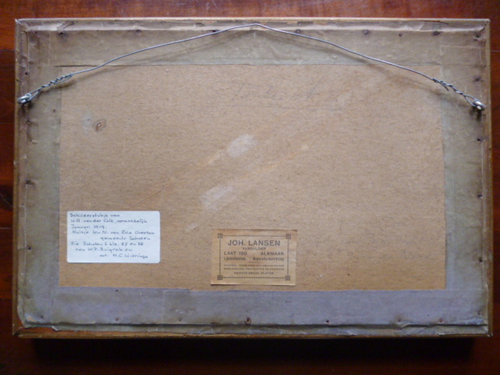 W.A. van der Colk - olieverf - Huisje te Gemeente Schoten kopen? Bied vanaf 125!