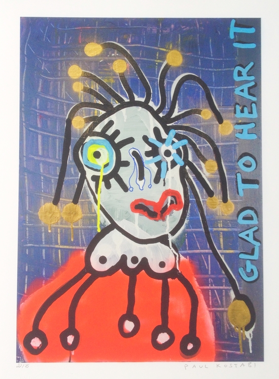 Paul Kostabi - Handgesigneerde Giclee verkocht voor € 35!