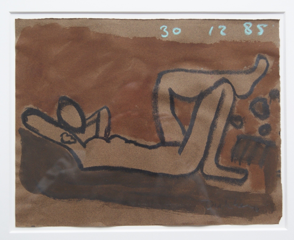 Ed Dukkers gemengde techniek op papier - 1985  verkocht voor € 125!