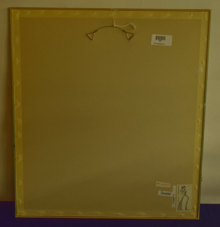 Gerard 't Hart - Zeefdruk met Acrylverf op papier - Landschap groen kopen? Bied vanaf 10!