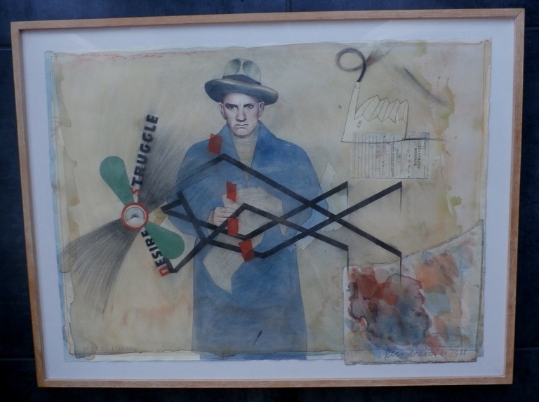 Jan VanRiet - gemengde techniek: Desire-struggle - 1988 kopen? Bied vanaf 850!