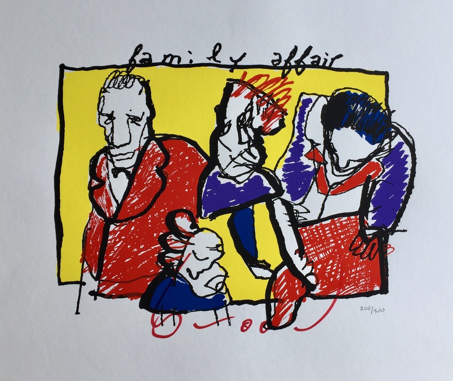 Herman Brood - Originele Handgesigneerde Zeefdruk: "Family Affair" kopen? Bied vanaf 1!
