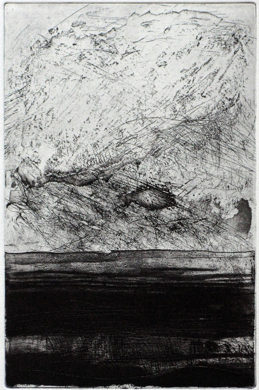 JELUS MATSER (Amsterdam 1946 -2014) Ets Abstract - GESIGNEERD en mooi INGELIJST verkocht voor € 50!