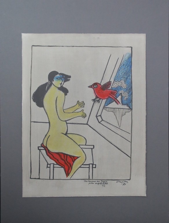 Corneille: Handgekleurde litho (uniek), Memoire de Japon kopen? Bied vanaf 950!