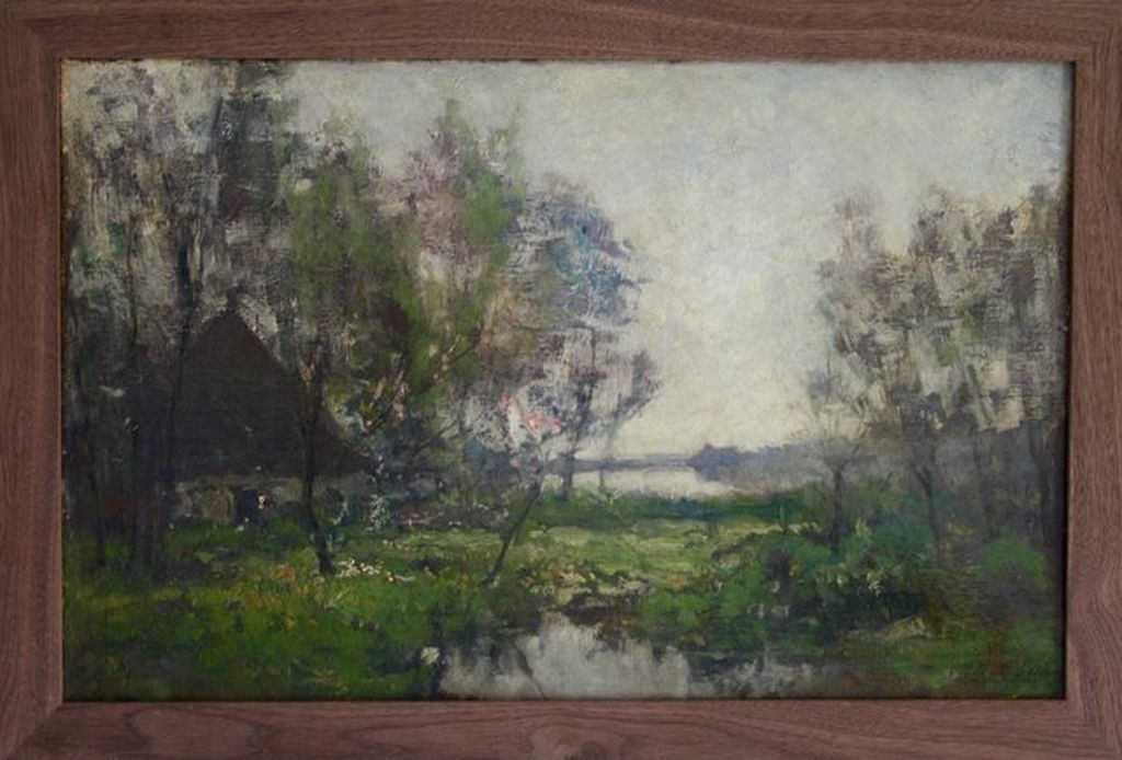 ERD Schaap (1862-1939) - Boerderij - olieverf op doek - gesigneerd kopen? Bied vanaf 275!